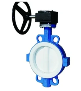 ci eða di PTFE F4 Lined Body Seat Butterfly Valve